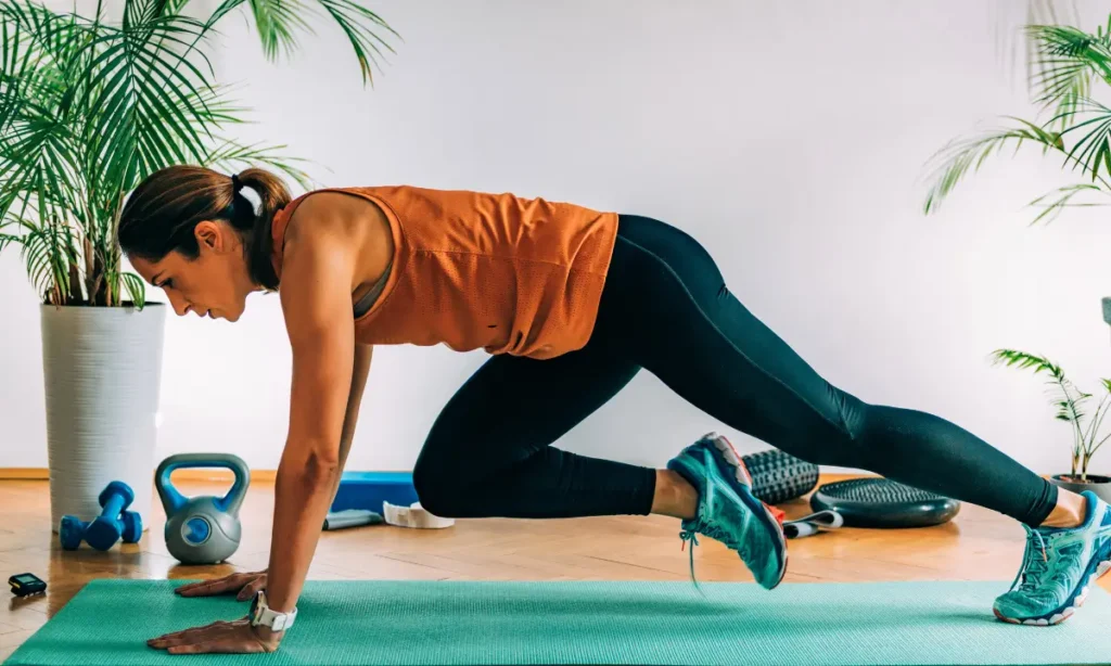 10 Easy Workouts for Beginners: Get Fit Without the Gym! Mountain Climbers: Cardio and Core in One Move