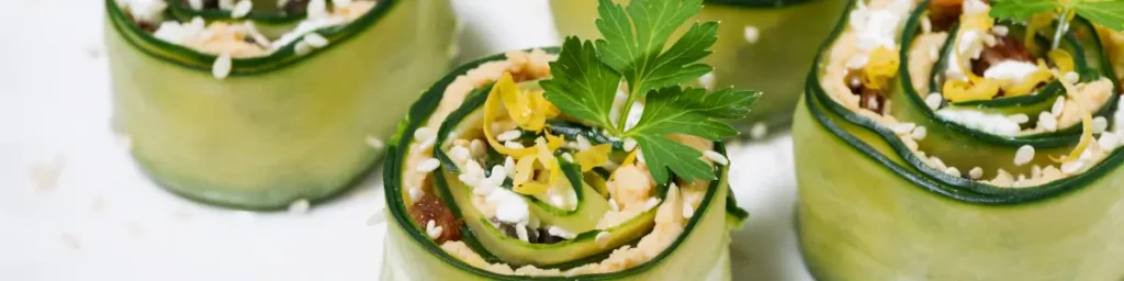You Won't Believe These 10 Crazy Healthy Snack Ideas! Cucumber Hummus Roll-Ups: Light and Refreshing