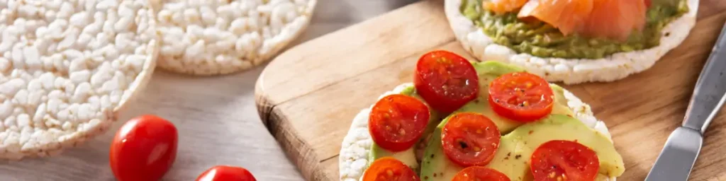 I Tried 100 Healthy Snacks… Here Are The Best 5! Rice Cakes with Avocado Spread